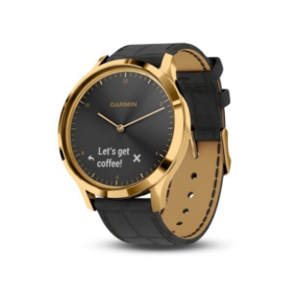 Garmin Vivomove HR Premium Black Embossed Italian | Kiyaslama.net