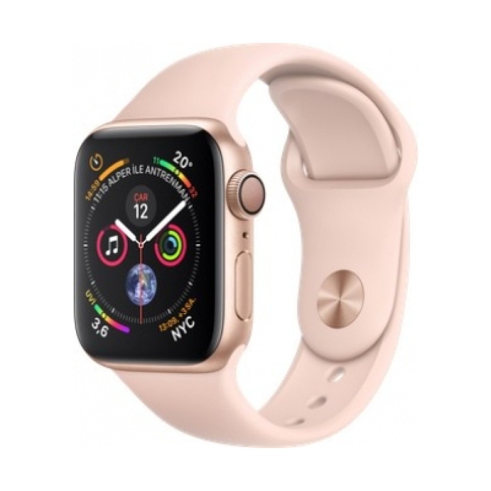 Apple Watch Series 4 Altın Alüminyum Kasa with Pink Sand Sport Band | Kiyaslama.net