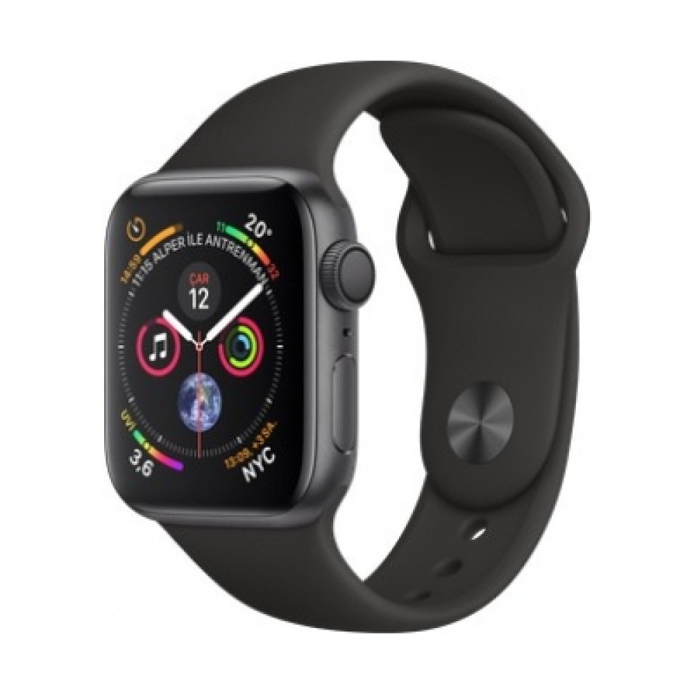 Apple Watch Series 4Space Grey Alüminyum Kasa with Black Sport Band | Kiyaslama.net