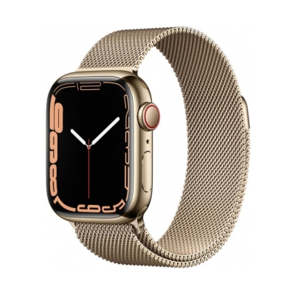 Apple Watch Series 7 Cellular 41mm  Altın Paslanmaz Çelik Case and  Altın Milano Loop | Kiyaslama.net