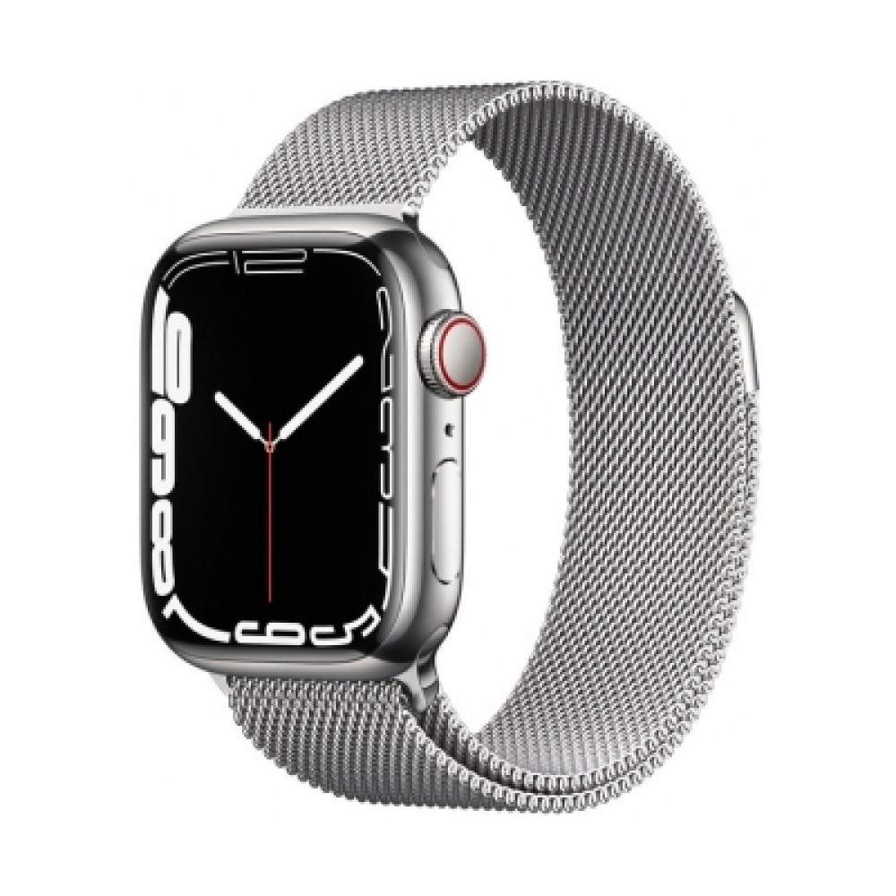 Apple Watch Series 7 Cellular 41mm  Gümüş Paslanmaz Çelik Case and  Gümüş Milano Loop | Kiyaslama.net