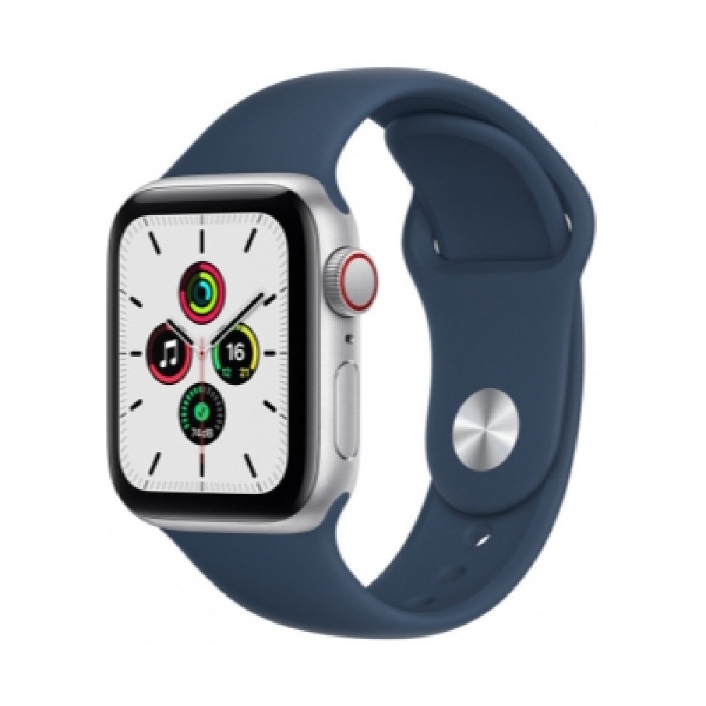 Apple Watch SE Cellular Gümüş Alüminyum Kasa with Abyss Blue Sport Band | Kiyaslama.net