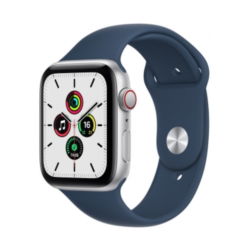 Apple Watch SE Cellular  Gümüş Alüminyum Kasa with Abyss Blue Sport Band | Kiyaslama.net