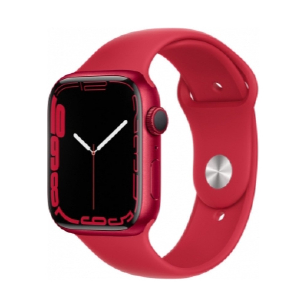 Apple Watch Series 7 45mm RED Alüminyum Kasa with Red Sport Band | Kiyaslama.net